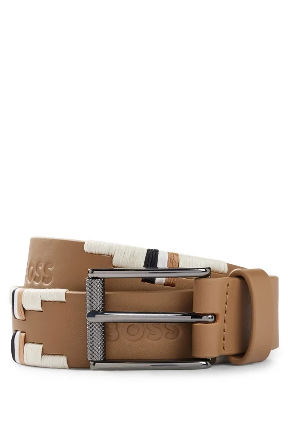 Equestrian polo belt with embroidered pattern Equestrian polo belt with embroidered pattern