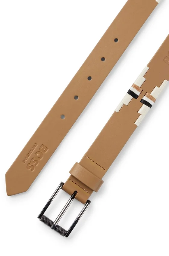 Equestrian polo belt with embroidered pattern Equestrian polo belt with embroidered pattern