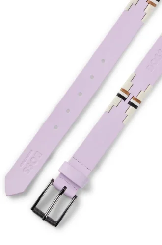 Equestrian polo belt with embroidered pattern Equestrian polo belt with embroidered pattern