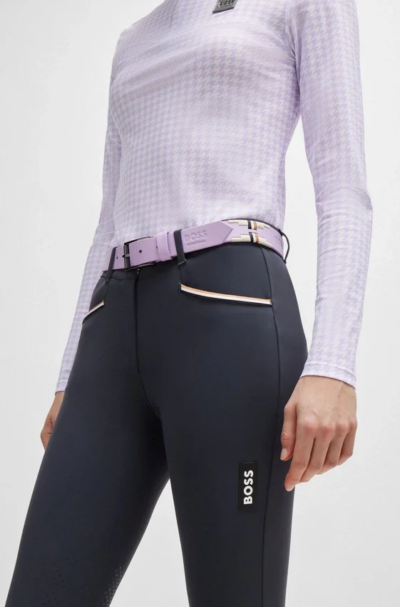 Equestrian polo belt with embroidered pattern Equestrian polo belt with embroidered pattern