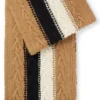 Equestrian signature-stripe scarf with cable knit Equestrian signature-stripe scarf with cable knit
