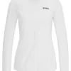 Equestrian slim-fit show blouse in mixed materials Equestrian slim-fit show blouse in mixed materials