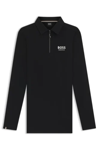 Equestrian training polo shirt in power-stretch material