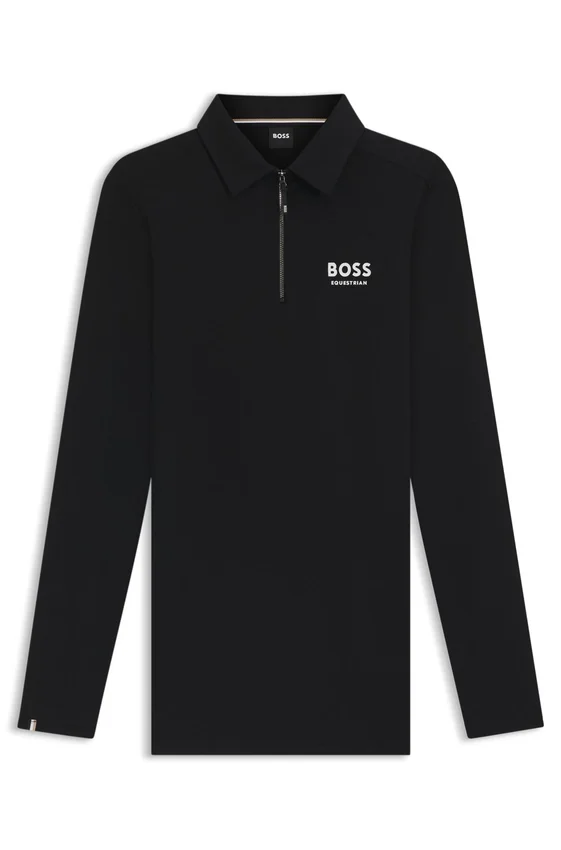Equestrian training polo shirt in power-stretch material Equestrian training polo shirt in power-stretch material
