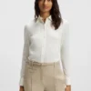 Extra-slim-fit blouse in cotton jersey Extra-slim-fit blouse in cotton jersey