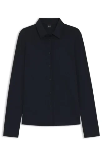 Extra-slim-fit blouse in cotton jersey