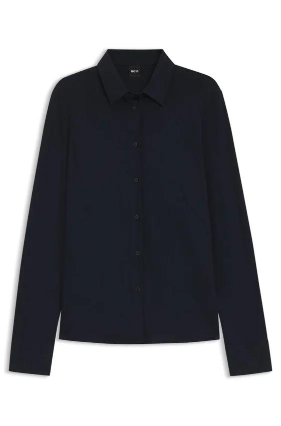 Extra-slim-fit blouse in cotton jersey Extra-slim-fit blouse in cotton jersey
