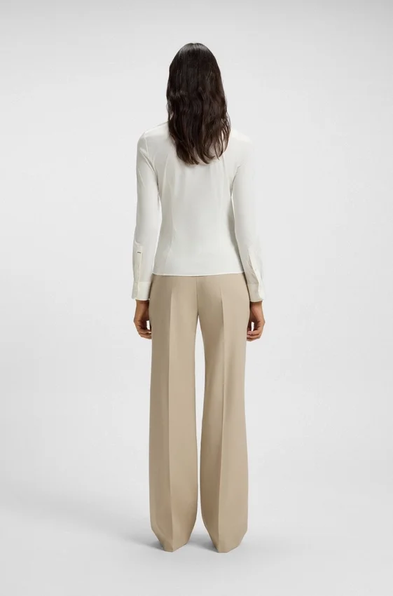 Extra-slim-fit blouse in cotton jersey Extra-slim-fit blouse in cotton jersey