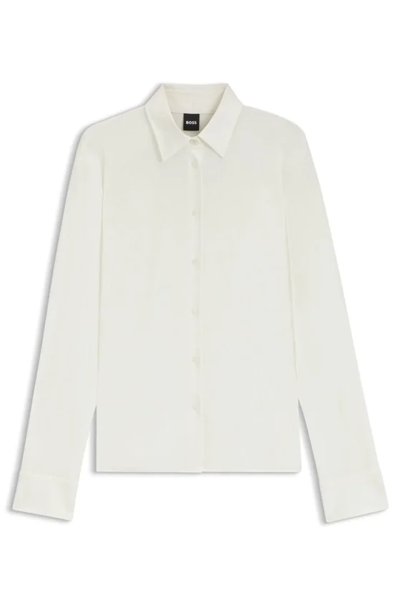 Extra-slim-fit blouse in cotton jersey Extra-slim-fit blouse in cotton jersey