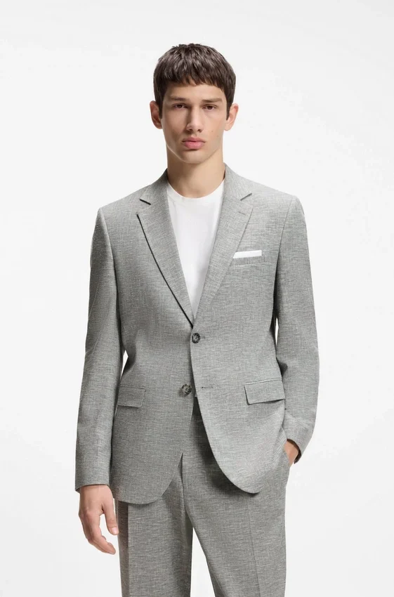 Extra-slim-fit jacket in performance sharkskin Extra-slim-fit jacket in performance sharkskin