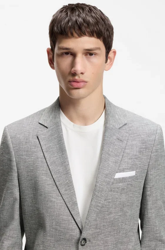 Extra-slim-fit jacket in performance sharkskin Extra-slim-fit jacket in performance sharkskin