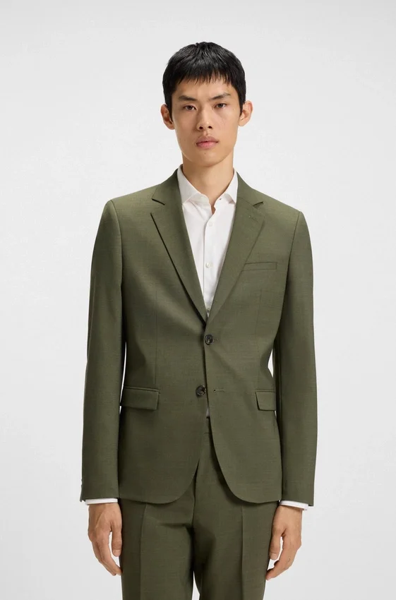 Extra-slim-fit jacket in performance-stretch dobby Extra-slim-fit jacket in performance-stretch dobby