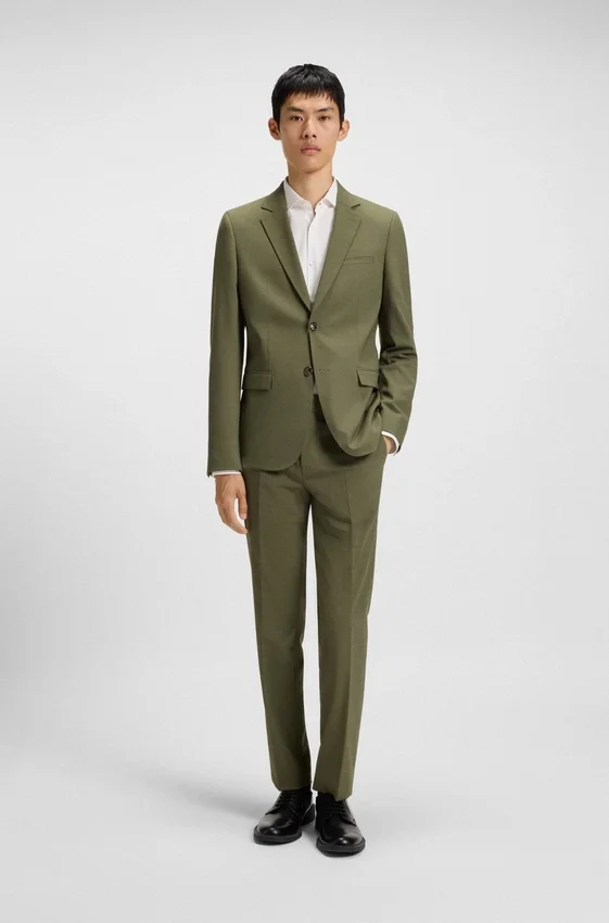 Extra-slim-fit jacket in performance-stretch dobby Extra-slim-fit jacket in performance-stretch dobby