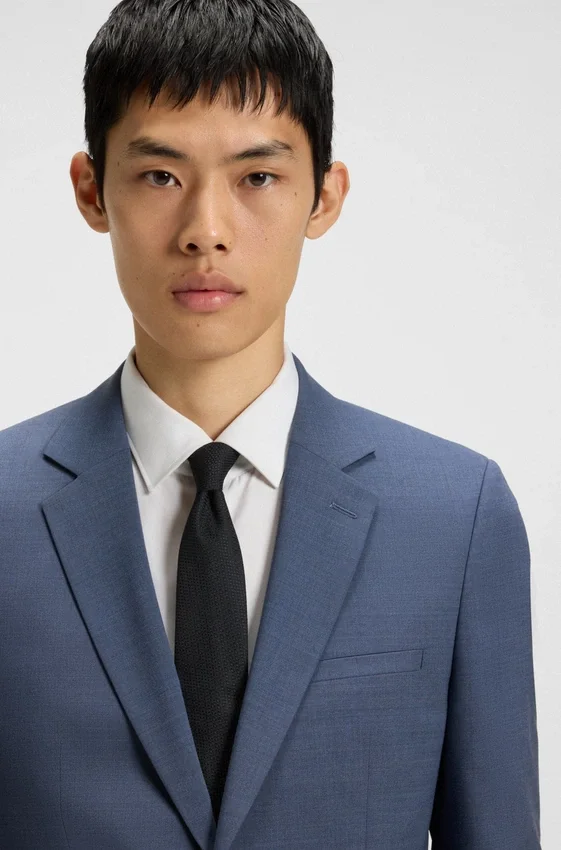 Extra-slim-fit jacket in performance-stretch dobby Extra-slim-fit jacket in performance-stretch dobby