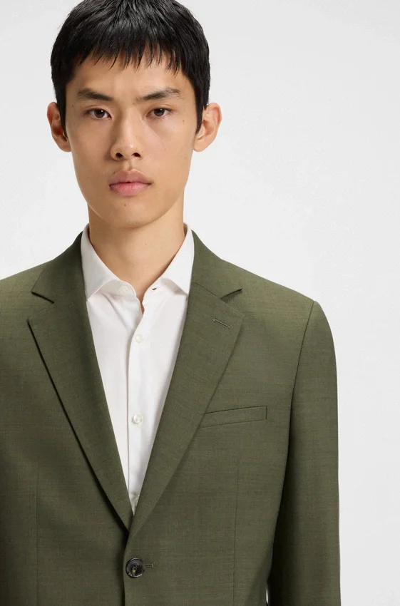 Extra-slim-fit jacket in performance-stretch dobby Extra-slim-fit jacket in performance-stretch dobby