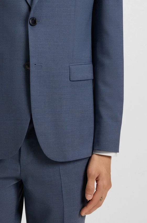 Extra-slim-fit jacket in performance-stretch dobby Extra-slim-fit jacket in performance-stretch dobby
