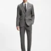 Extra-slim-fit jacket in virgin-wool dobby