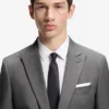 Extra-slim-fit jacket in virgin-wool dobby