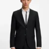 Extra-slim-fit jacket in wool-blend twill