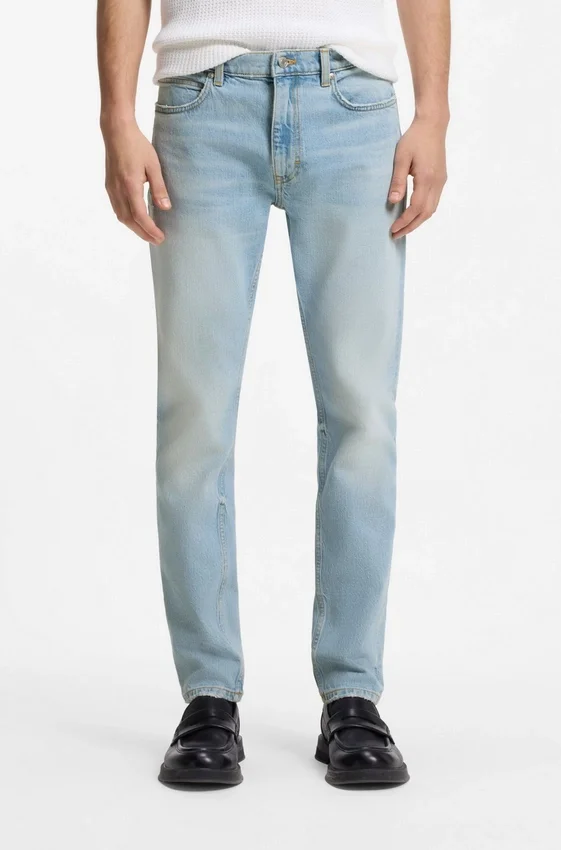 Extra-slim-fit jeans in bright-blue stretch denim Extra-slim-fit jeans in bright-blue stretch denim