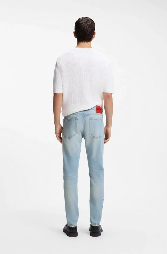 Extra-slim-fit jeans in bright-blue stretch denim Extra-slim-fit jeans in bright-blue stretch denim