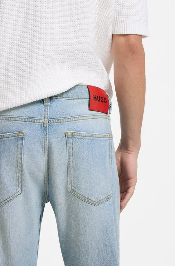 Extra-slim-fit jeans in bright-blue stretch denim Extra-slim-fit jeans in bright-blue stretch denim