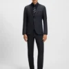 Extra-slim-fit suit jacket in virgin-wool serge Extra-slim-fit suit jacket in virgin-wool serge