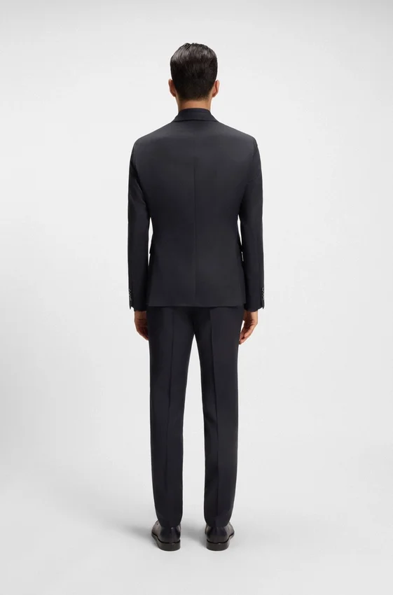 Extra-slim-fit suit jacket in virgin-wool serge Extra-slim-fit suit jacket in virgin-wool serge