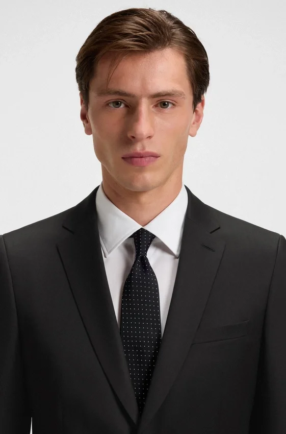 Extra-slim-fit suit jacket in virgin-wool serge Extra-slim-fit suit jacket in virgin-wool serge
