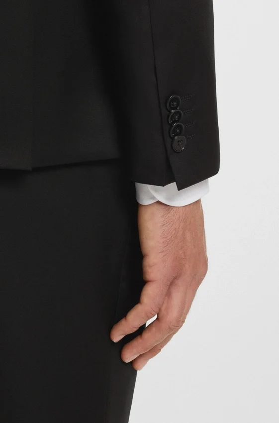 Extra-slim-fit suit jacket in virgin-wool serge Extra-slim-fit suit jacket in virgin-wool serge