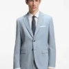 Extra-slim-fit suit jacket in wool-blend poplin