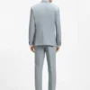 Extra-slim-fit suit jacket in wool-blend poplin