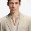 Extra-slim-fit suit jacket in wool-blend poplin