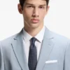Extra-slim-fit suit jacket in wool-blend poplin
