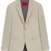 Extra-slim-fit suit jacket in wool-blend poplin
