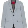 Extra-slim-fit suit jacket in wool-blend poplin