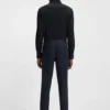 Extra-slim-fit trousers in twill-print jersey