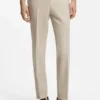 Extra-slim-fit trousers in wool-blend poplin
