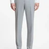 Extra-slim-fit trousers in wool-blend poplin