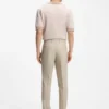 Extra-slim-fit trousers in wool-blend poplin
