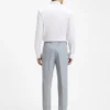 Extra-slim-fit trousers in wool-blend poplin