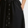 Eyelet-belt skirt in cotton poplin Eyelet-belt skirt in cotton poplin
