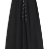 Eyelet-belt skirt in cotton poplin Eyelet-belt skirt in cotton poplin