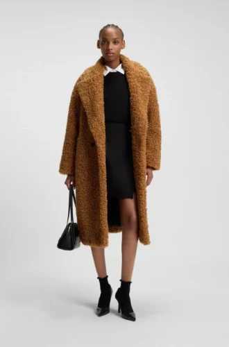 Faux-fur coat in an oversized fit