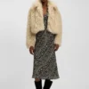 Faux-fur jacket with cropped length Faux-fur jacket with cropped length
