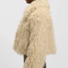 Faux-fur jacket with cropped length Faux-fur jacket with cropped length