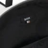 Faux-leather backpack with reflective details