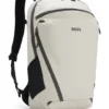 Faux-leather backpack with reflective details