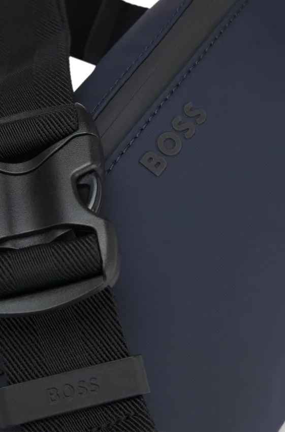 Faux-leather belt bag with reflective zips Faux-leather belt bag with reflective zips