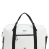 Faux-leather holdall with reflective zips